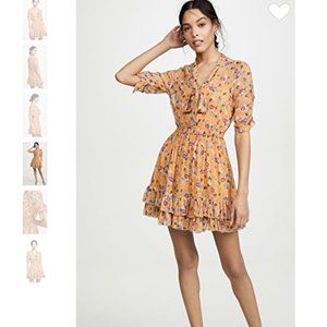 Nicholas Ruffle Mini Dress Orange sz 10